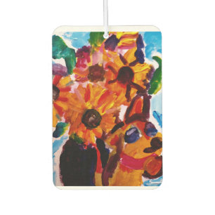 Sonnenblumen und Chihuahua Autolufterfrischer