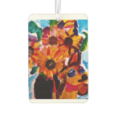 Sonnenblumen und Chihuahua Autolufterfrischer (Rückseite)