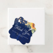 Sonnenblumen und Daisies Rustikaler Fall der Navy Geschenkanhänger (Beispiel)