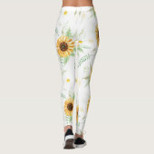 Sonnenblumen und Daisy-Bouquets Leggings (Rückseite)