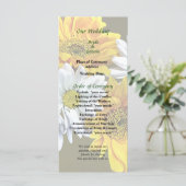Sonnenblumen und das Hochzeitsprogramm von Daisies Programm (Stehend Vorderseite)