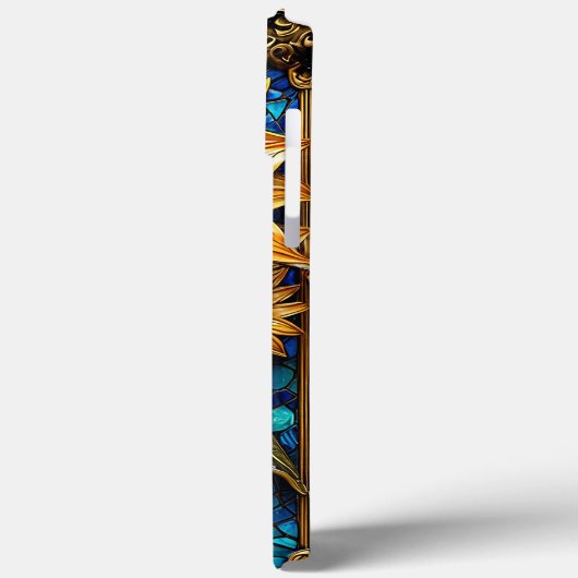 Sonnenblumen und dekorative Rahmen Case-Mate iPhone Hülle (Rückseite / Links)