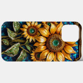 Sonnenblumen und dekorative Rahmen Case-Mate iPhone Hülle (Rückseite (Horizontal))