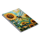 Sonnenblumen und Drachenfliegen, Sonnenblumen, Lib Notizblock (Rechte Seite)