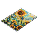 Sonnenblumen und Drachenfliegen, Sonnenblumen, Lib Notizblock (Linke Seite)