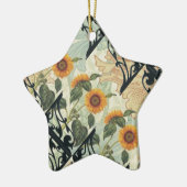 Sonnenblumen und Eisen Keramikornament (Links)