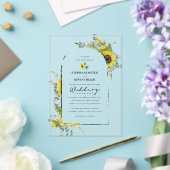 Sonnenblumen und Eukalyptus-Hochzeit Acryleinladungen (In Situ (Hochzeit))