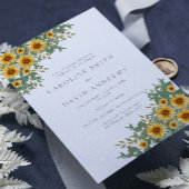 Sonnenblumen und Eukalyptus Hochzeitsfeiern Einladung