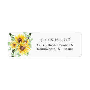Sonnenblumen und Eukalyptus MOD Floral Rücksendea