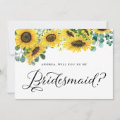 Sonnenblumen und Eukalyptus werden Sie meine Braut (Vorderseite)