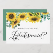 Sonnenblumen und Eukalyptus werden Sie meine Braut (Vorne/Hinten)