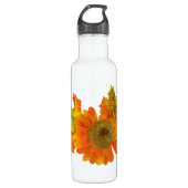 Sonnenblumen und Fallblumen Edelstahlflasche (Vorderseite)