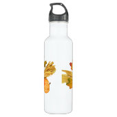 Sonnenblumen und Fallblumen Edelstahlflasche (Rückseite)