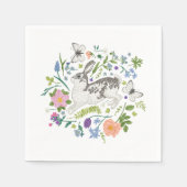 Sonnenblumen und Frühlingsblumen Serviette (Vorderseite)