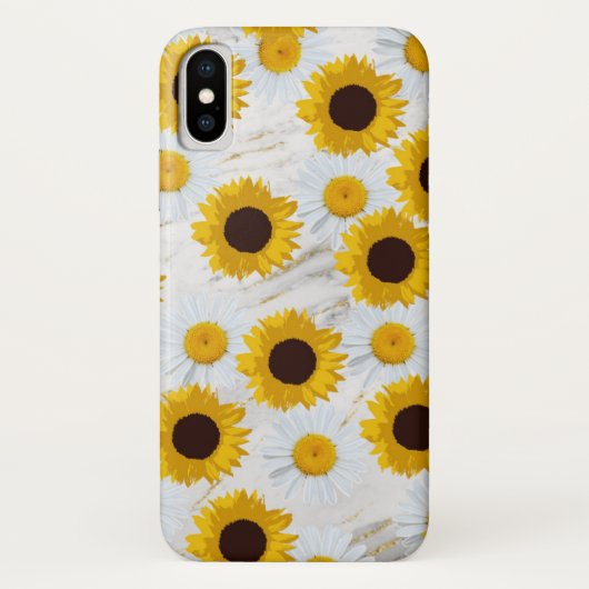 Sonnenblumen und Gänseblumen - Fall B Case-Mate iP iPhone Hülle (Rückseite)