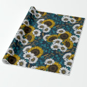 Sonnenblumen und Gänseblumen, Sommergarten 2 Geschenkpapier (Ungerollt)