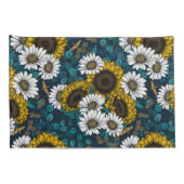 Sonnenblumen und Gänseblumen, Sommergarten 2 Kissenbezug (Rückseite-Rechts)