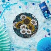 Sonnenblumen und Gänseblumen, Sommergarten 2 Pappteller (Party)