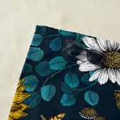 Sonnenblumen und Gänseblumen, Sommergarten 2 Strandtuch (Beispiel)