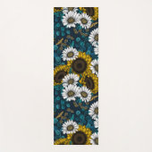 Sonnenblumen und Gänseblumen, Sommergarten 2 Yogamatte (Vorderseite)