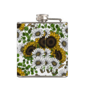 Sonnenblumen und Gänseblumen, Sommergarten 3 Flachmann (Rückseite)