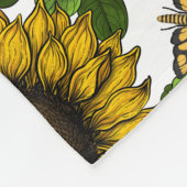 Sonnenblumen und Gänseblumen, Sommergarten 3 Fleecedecke (Ecke)
