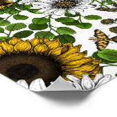 Sonnenblumen und Gänseblumen, Sommergarten 3 Poster (Ecke)