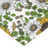 Sonnenblumen und Gänseblumen, Sommergarten 3 Tischdecke (Schrägansicht)