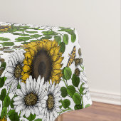 Sonnenblumen und Gänseblumen, Sommergarten 3 Tischdecke (Beispiel)