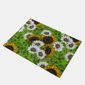 Sonnenblumen und Gänseblumen, Sommergarten Fußmatte (Schrägansicht)