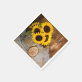 Sonnenblumen und Gartenwasser kann Hochzeit sperre Serviette (Ecke)