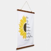 Sonnenblumen und Glaube Wandteppich Mit Holzrahmen (Gewinkelt)