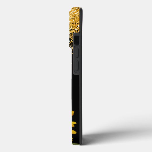 Sonnenblumen und Glitzer mit Namen Case-Mate iPhone Hülle (Rückseite / Links)