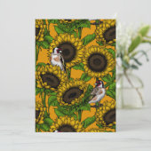 Sonnenblumen und Goldschmuck auf Orange (Stehend Vorderseite)