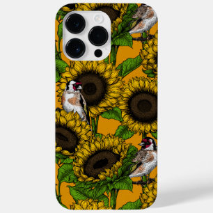 Sonnenblumen und Goldschmuck auf Orange Case-Mate iPhone 14 Pro Max Hülle
