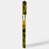 Sonnenblumen und Goldschmuck auf Orange Case-Mate iPhone Hülle (Rückseite / Rechts)