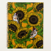 Sonnenblumen und Goldschmuck auf Orange Planer (Vorderseite)
