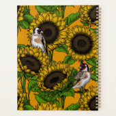 Sonnenblumen und Goldschmuck auf Orange Planer (Rückseite)