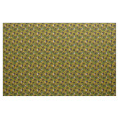 Sonnenblumen und Goldschmuck auf Orange Stoff (Yard (91,4 cm))