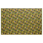 Sonnenblumen und Goldschmuck auf Orange Stoff (Fat Quarter (45,7 x 55,9 cm))