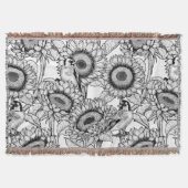 Sonnenblumen und Goldschmuck in Schwarz-Weiß Decke (Vorderseite)