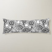 Sonnenblumen und Goldschmuck in Schwarz-Weiß Seitenschläferkissen (Vorderseite)