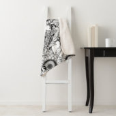 Sonnenblumen und Goldschmuck in Schwarz-Weiß Sherpadecke (Beispiel)