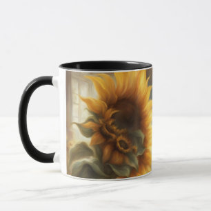 Sonnenblumen und große Fenster Tasse
