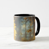 Sonnenblumen und große Fenster Tasse (VorderseiteRechts)