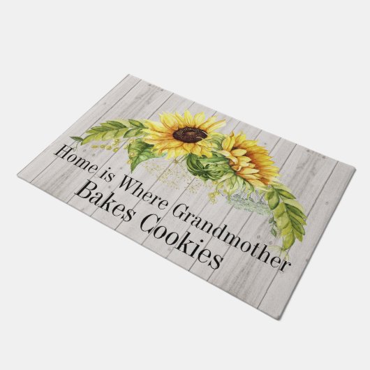 SONNENBLUMEN und Großmutter Fußmatte (Schrägansicht)