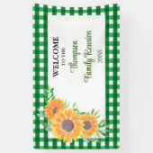 Sonnenblumen- und Grünkarofamilientreffen Banner (Vertikal)
