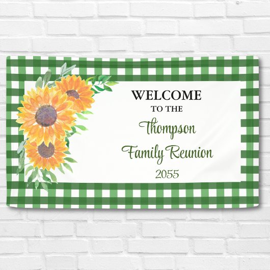 Sonnenblumen- und Grünkarofamilientreffen Banner