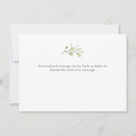 Sonnenblumen und Grünpflanzen Vielen Dank Note Car Mitteilungskarte (Rückseite)