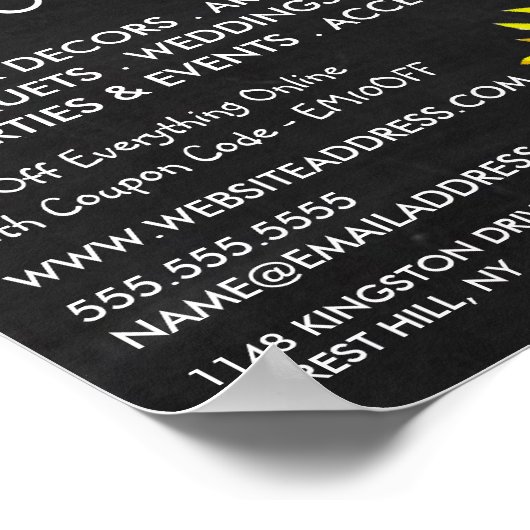 Sonnenblumen und Halbpension, Werbung in Florenz Poster (Ecke)